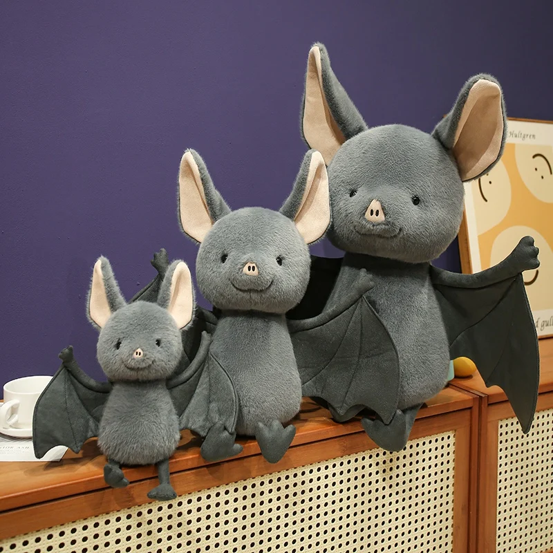18-45cm Bat Plushies Cartoon Animal Halloween Decor Toys Lovely Bat Doll Kawaii Cuddly Pillow Funny Home Decor Xmas Gifts