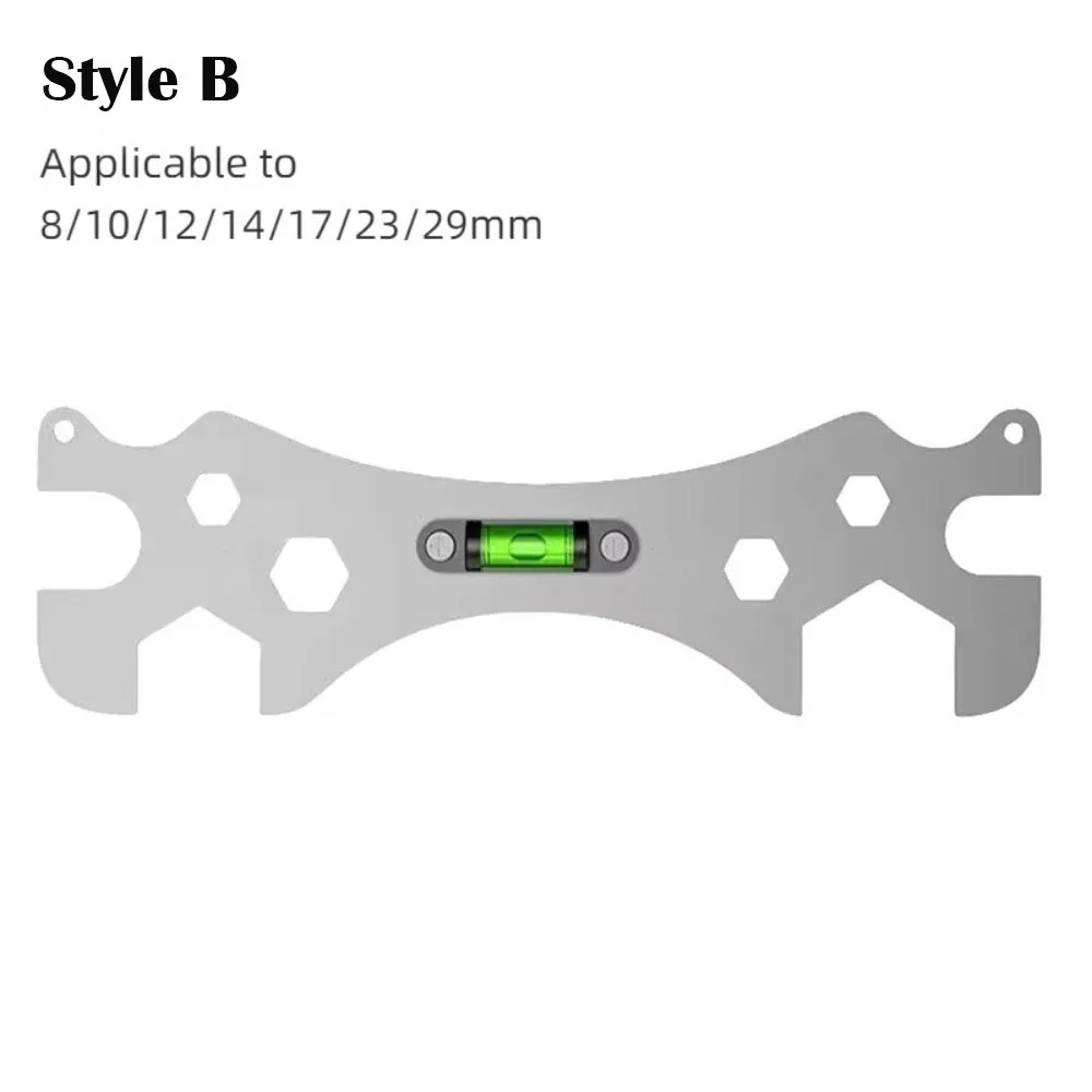 

Multifunctional Faucet Installation Wrench Thickened Design with Level Gauge Hex Screws Wrench Durable