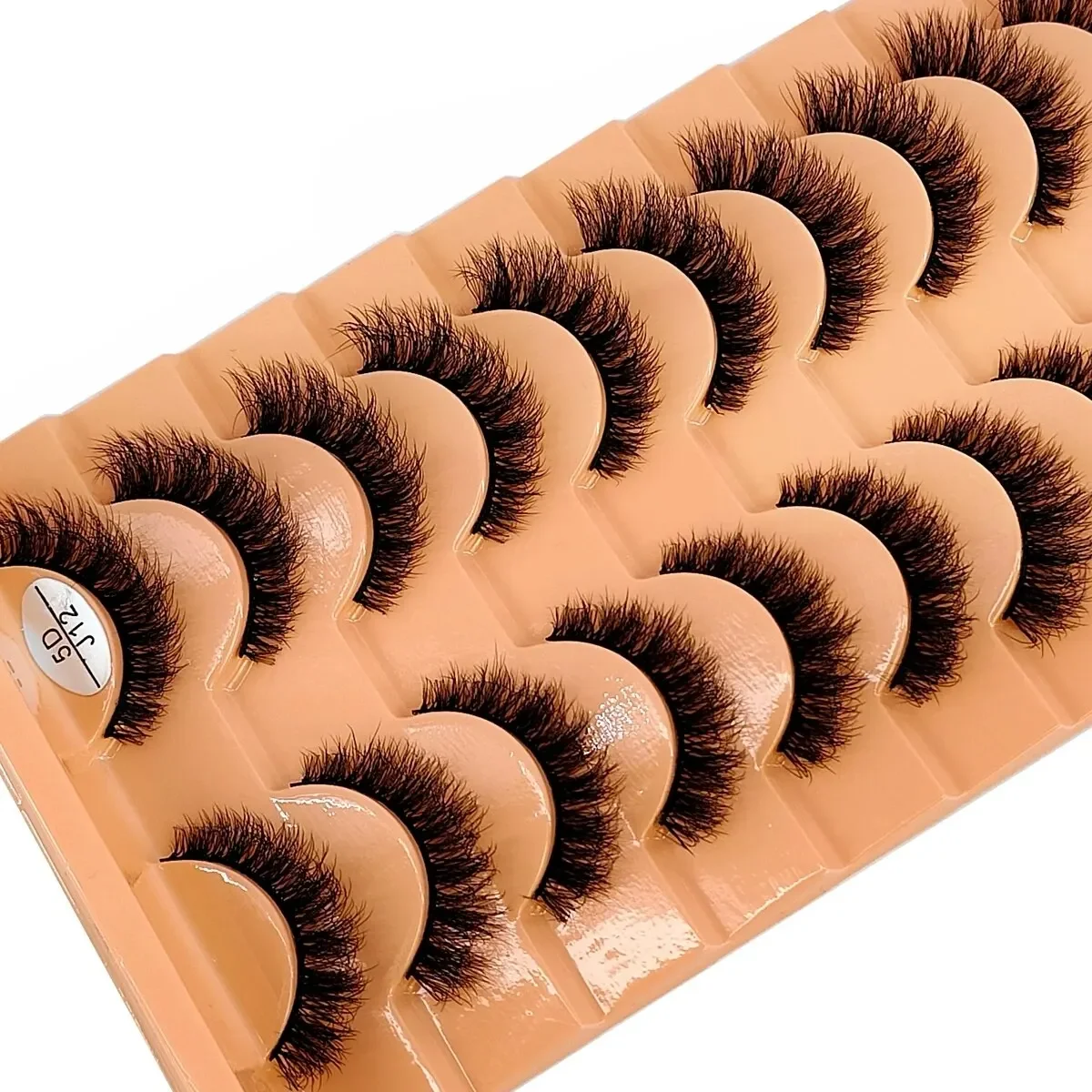 AMSDCN 7/10 Pairs Faux Mink Eyelashes Handmade False Eyelashes Natural Nude Makeup Simulation Cross Messy Eye 3D Curly Eyelashes