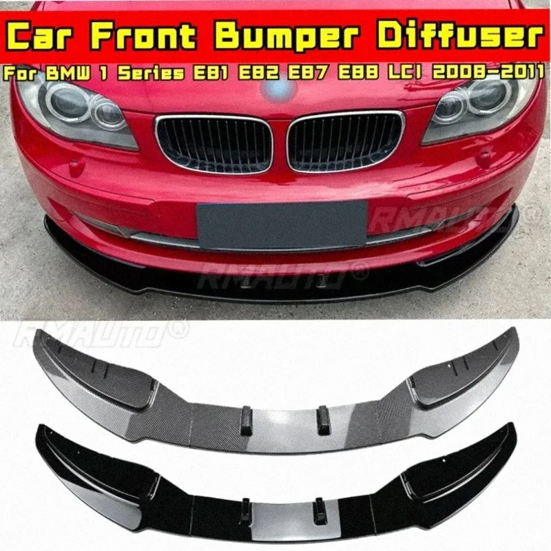 For BMW 1 Series E81 E82 E87 E88 LCI 2008-2011 Body Kit Front Bumper Splitter Lip Diffuser Cover Car Accessories