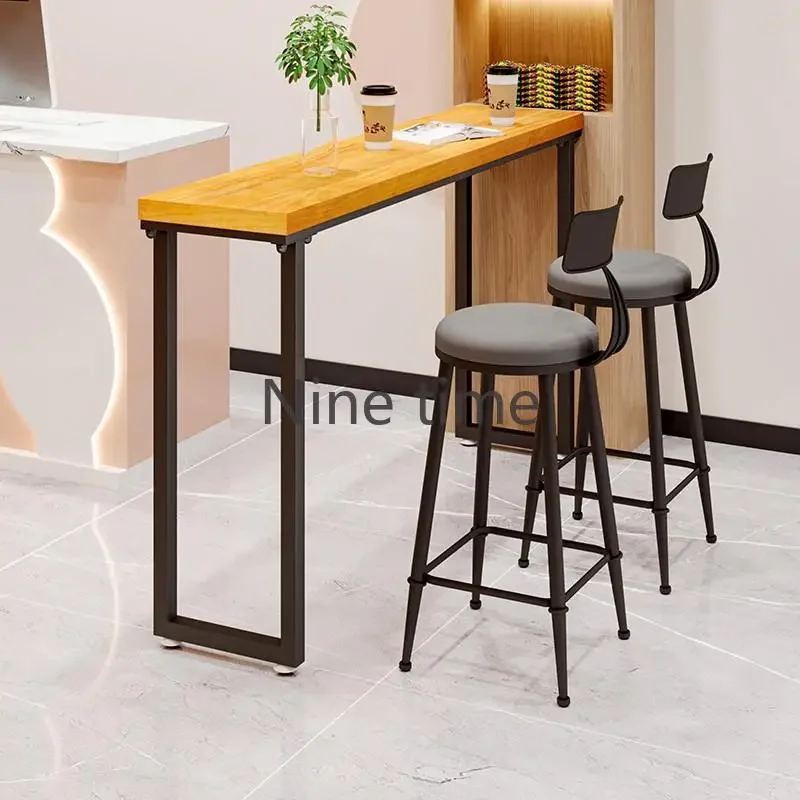 Nordic Home Bar Table Kitchen Buffet Cocktail Modern Narrow Wine Standing Camping Balcony Round Whiskey Vintage Liquor Furniture