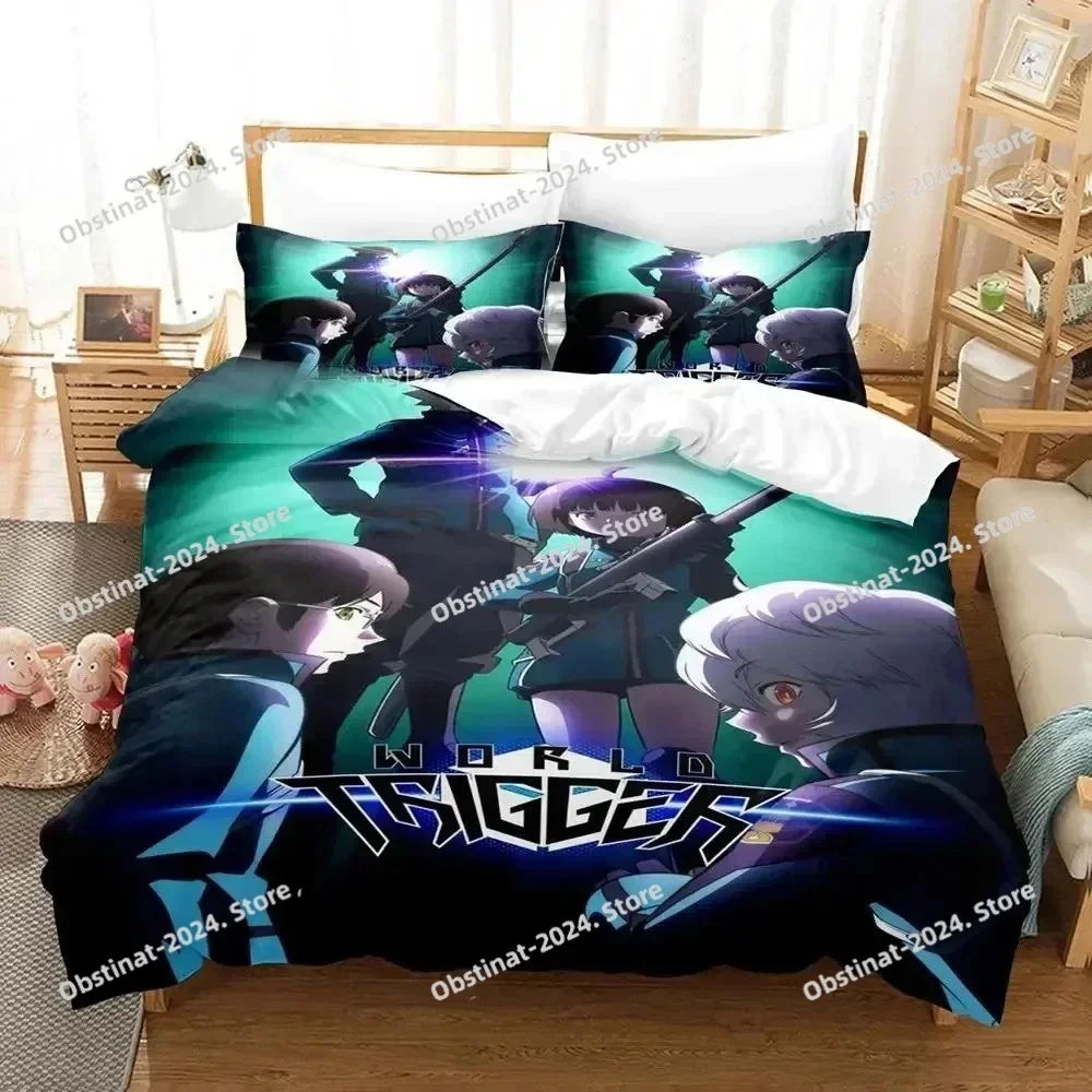 

Anime Osamu Mikumo World Trigger Bedding Set Printed single Comforter Quilt Duvet Cover Pillow Case 3 Pieces Set Kids Adult Size