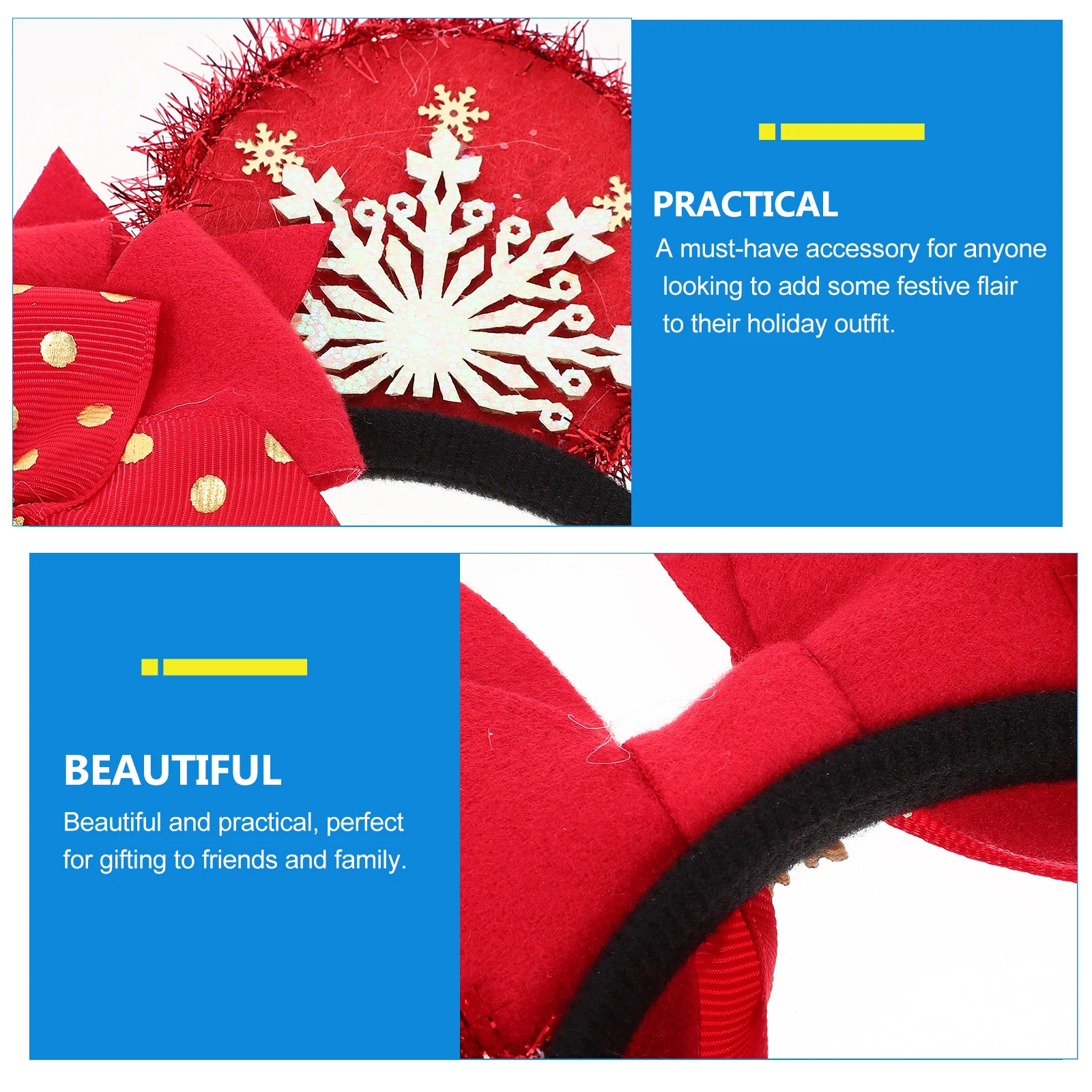 

Snowflake Headband Hair Accessories Unique Bow Comfortable Durable Hairstyles Women Headdress Girls Headbands Fabric Bands Party