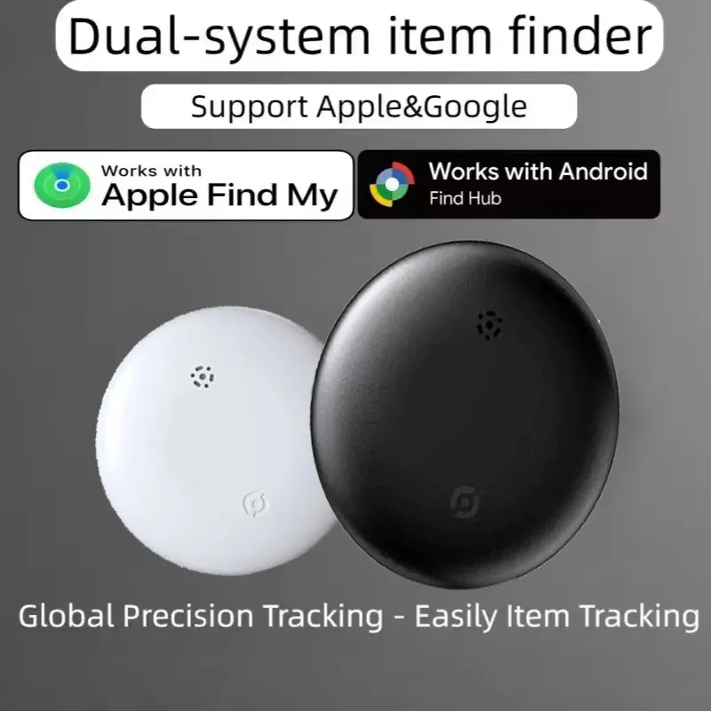 

Новый двухсистемный трекер для iOS или Android, Bluetooth-трекер для отслеживания предметов, совместимый с приложениями iOS Find My или Google Find Hub.