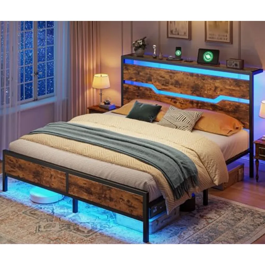 Queen Platform Bed …
