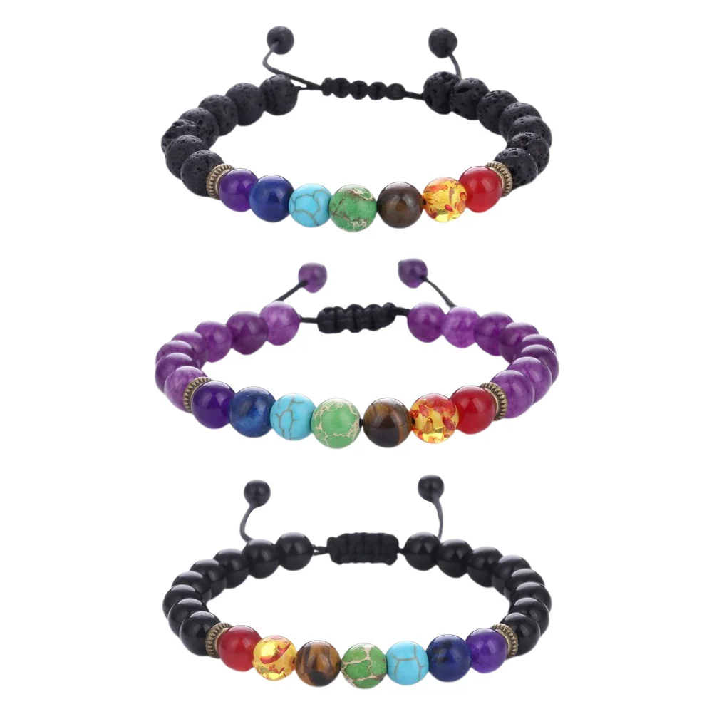 

3Pcs Yoga Bracelets Stone Beads Bangles Exquisite Craftsmanship Long Lasting Elegant Design Parties Concerts Bars