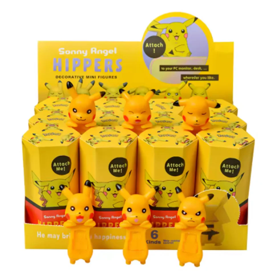 12pcs Set Hipper Angel Stitch Pikachu Blind Box Car Desktop Decorations Mini Figures Mystery Wholesale Collection