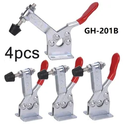2/4/5 Pcs GH-201 Horizontal Toggle Clamp Quick-Release Clamps Set Heavy Duty Vertical Toggle Clip Woodworking Hand Tool