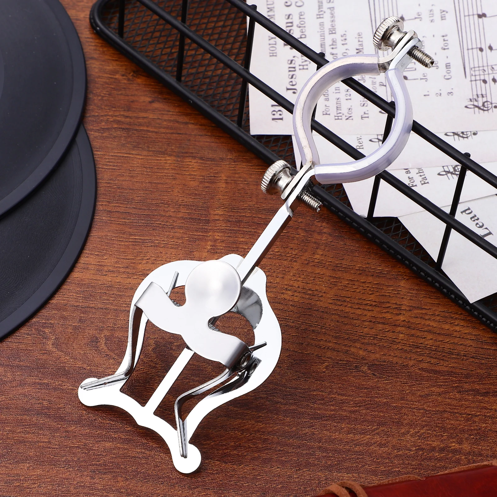 

1PCS Black Sheet Music Clip 155mm Clarinet Lyre Secure Oboe Supplies Oboe Lyre Clip Marching Band Clamp Folder