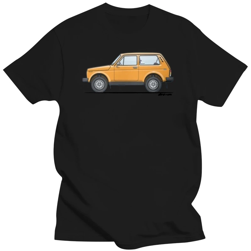 Men tshirt VAZ 2121 LADA Niva 4x4 Orange Unisex T Shirt women T-Shirt tees top