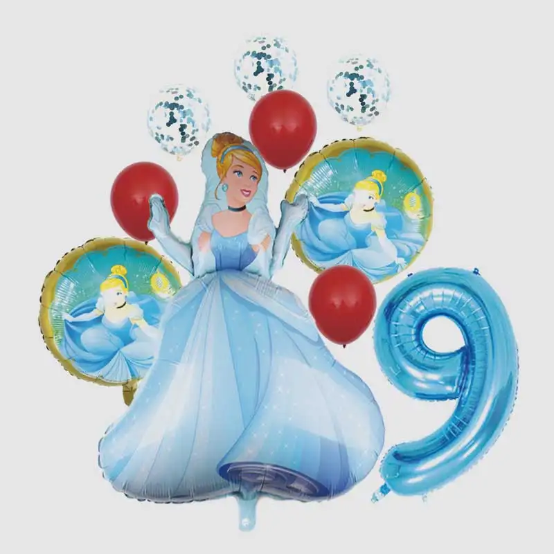 

Disney Cinderella Girls Birthday Party Supplies Kit - Balloons Decorations, for 1-10st Birthday, Scene Set for Kids Celebration