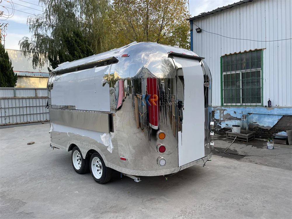 รถเทรลเลอร์รถเทรลเลอร์รถเทรลเลอร์รถเทรลเลอร์รถเข็นกาแฟเคลื่อนที่พร้อมอุปกรณ์จัดเลี้ยงอาหาร
