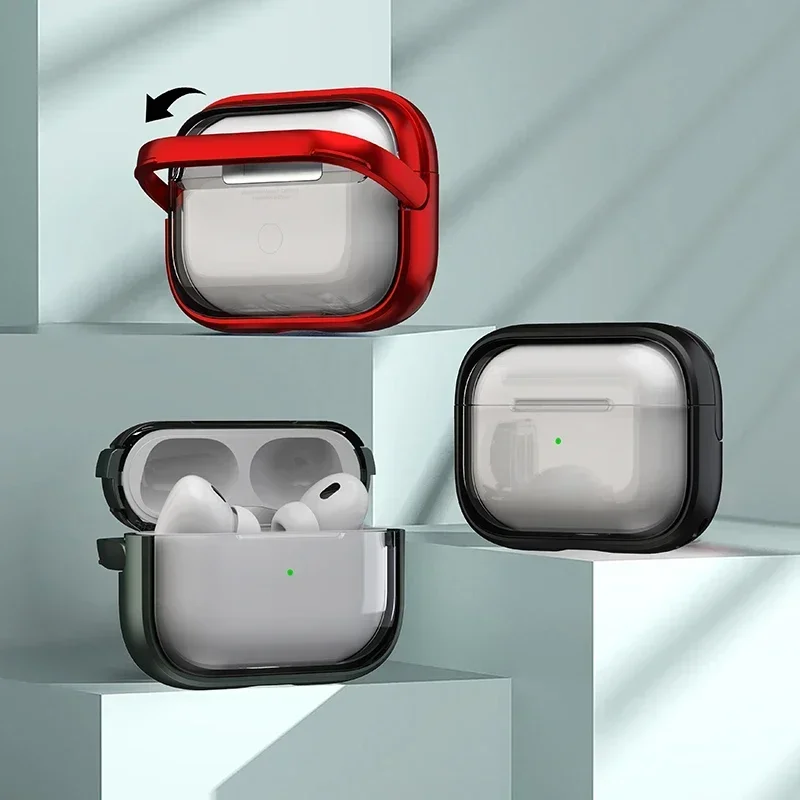 מארז נעילה מאובטחת למתג תואם ל-AirPods Pro הדור השני והראשון כיסוי הגנה עם מארז Apple Air Pods 3 2