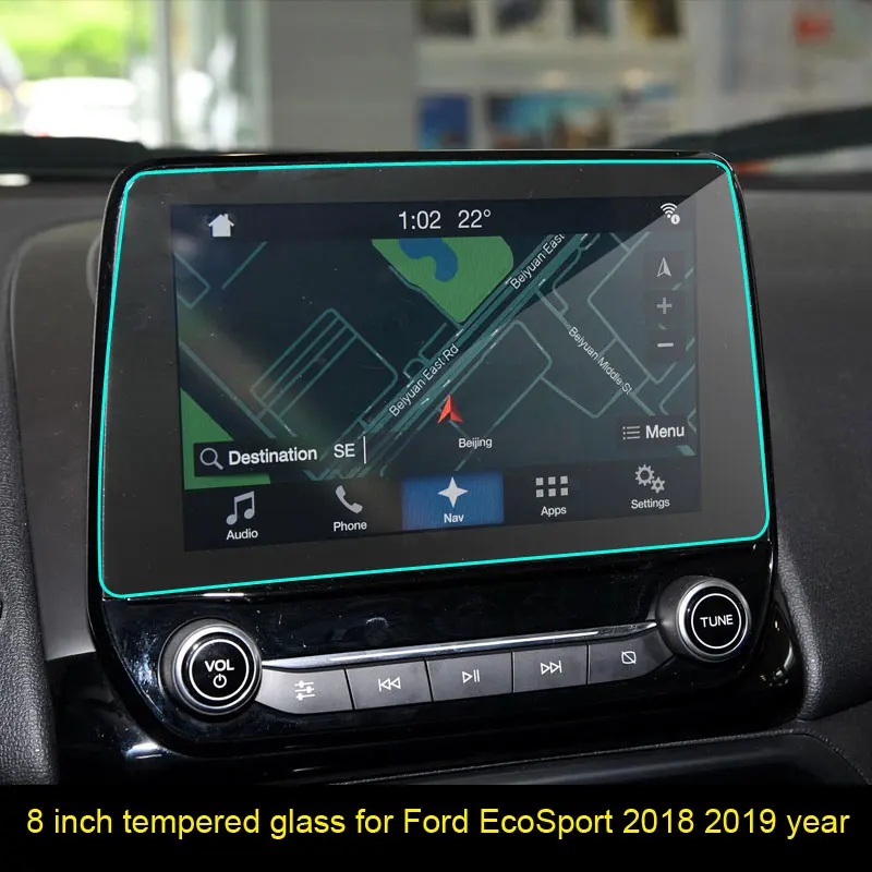 

Для Ford Ecosport 2018 2019 2020 8-дюймовый автомобильный GPS-навигационный экран, защитная пленка от царапин, наклейка-протектор из закаленного стекла