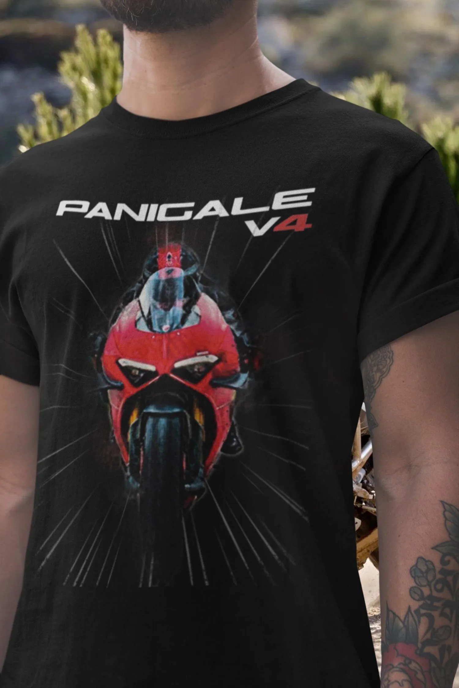 

495@EY D.ucati Panigale V4 S T Shirt Motorcycle Art Superbike Tee Italian Masterpiece Rider Top For D.ucatisti Fans Ohlins Gift