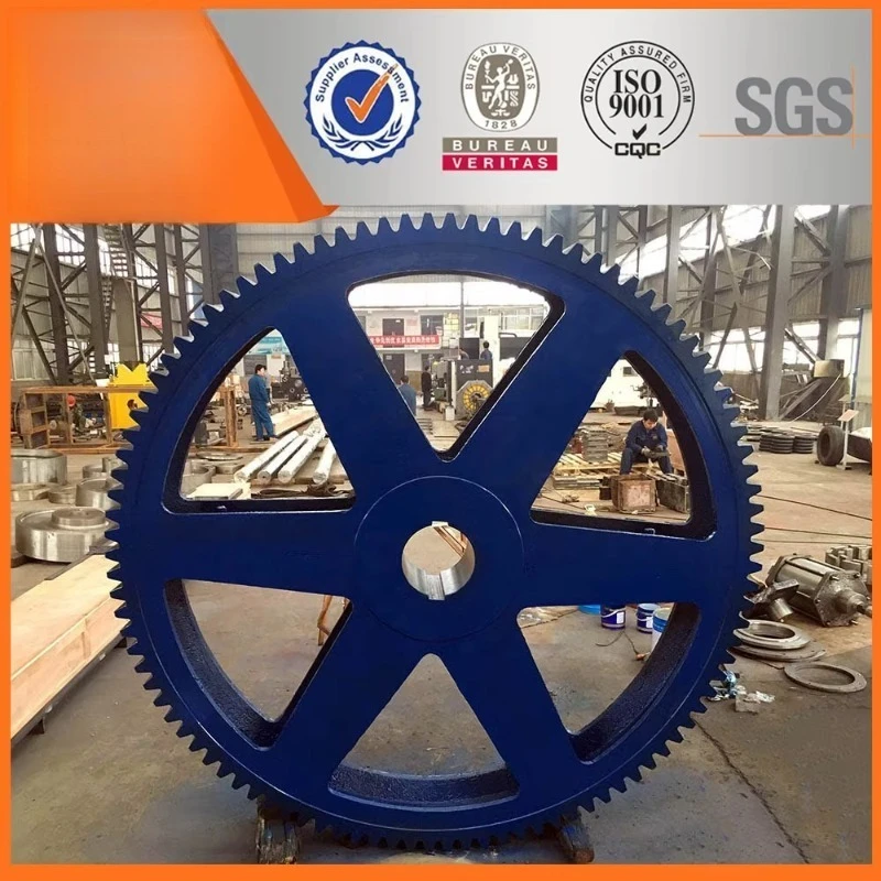 Запасные части для шахтного оборудования, зубчатое колесо большого диаметра, высококачественное литье из шпора, большое зубчатое колесо