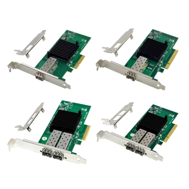 Fiber Networking Card PCIeX4 Single/Double Electrical Port Server Ethernet Card 82599ES 10Gbps SFP QXNF