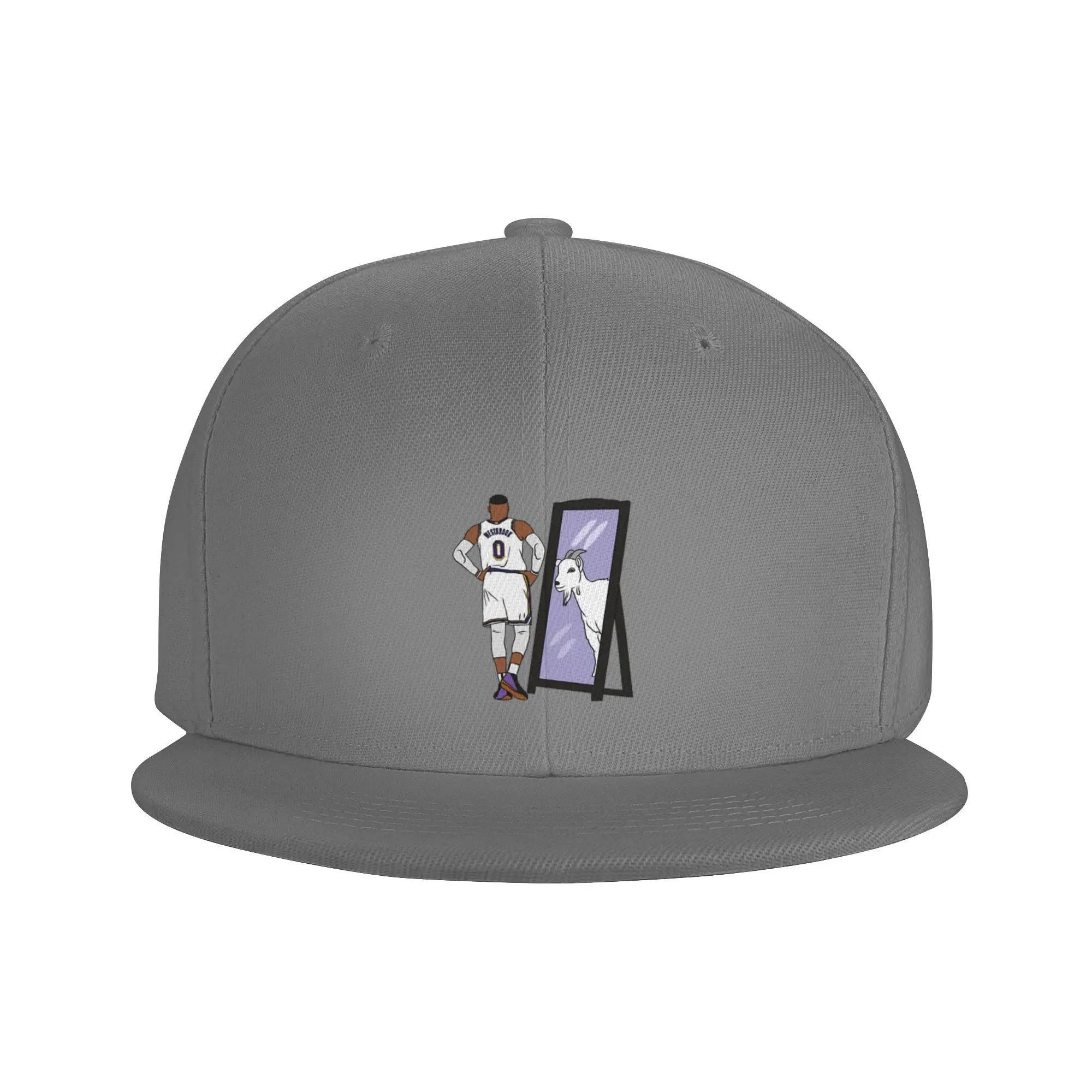 Fashion Russell Westbrook Mirror GOAT (Lakers) Flat Brim Sun Hat  Prevents Head Tightness Hat Women's