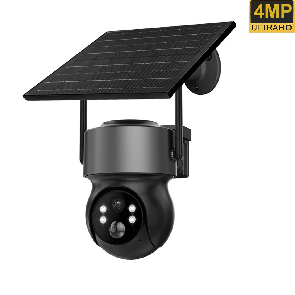 Outdoor WiFi PTZ-camera 4MP HD Draadloze IP-camera op zonne-energie met ingebouwde batterij Videobewaking voor huisbeveiliging iCsee