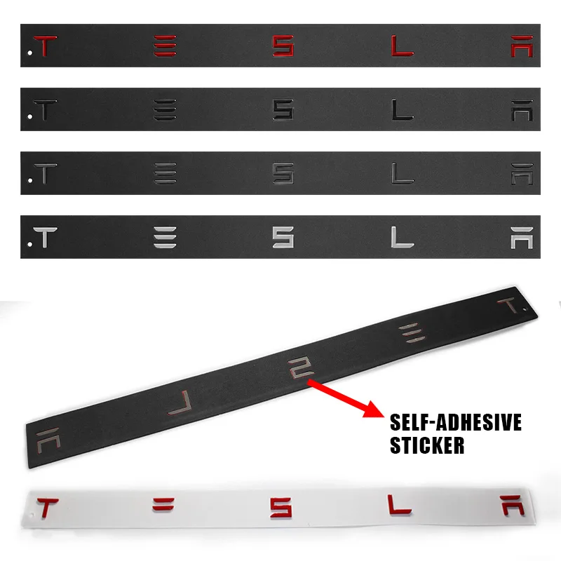 For Tesla Model 3 Model X Y S Auto Decal 3D ABS Car Emblem Styling Front Hood Rear Tailgate Trunk Decals Badge Sticker Accessory