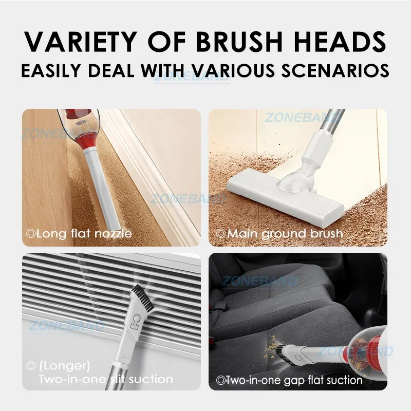 Handheld Stick Vacuum Cleaner Cordless and Corded Strong Suction for Home Floor Washer Smart Household Appliance Dust Collector