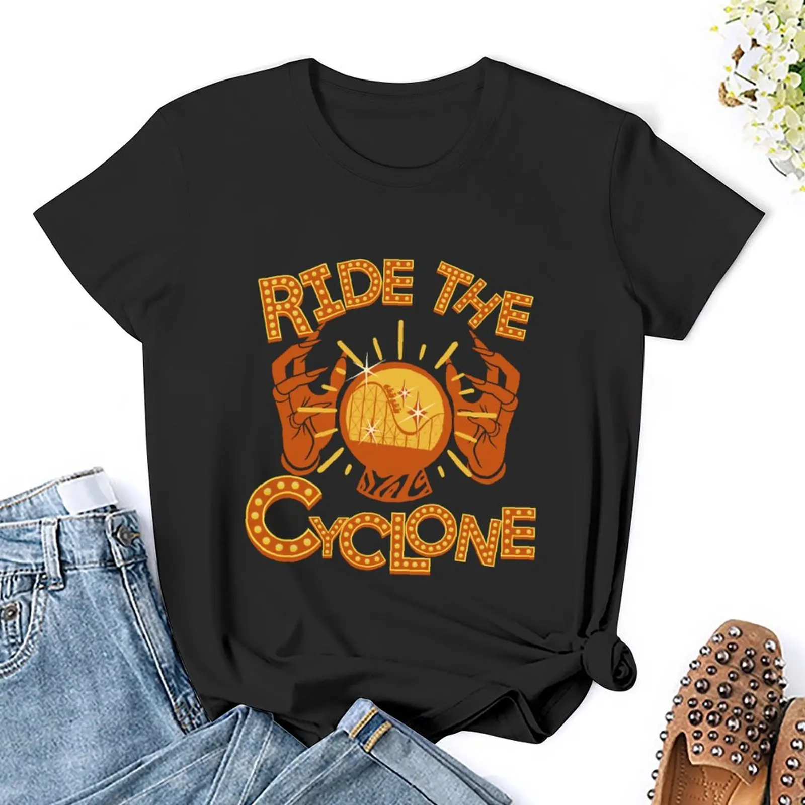 T-shirt priez le cyclone essentiel t-shirt manica corta plus size top blanks t-shirt da donna