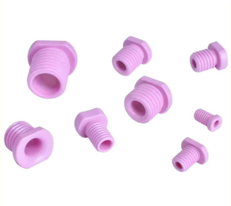 10PCS Hollow ceramic screws Alumina ceramic threading screws M8 M10 M12 M14 M16 M18 M20 M24