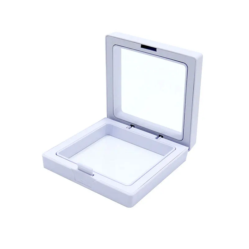 10PCS/set Jewelry Packaging Box PE Film Dustproof Transparent Jewelry Display Case Earring Ring Jewelry Storage Box Wholesale