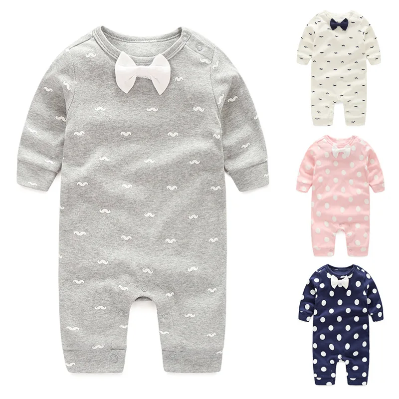 

Комбинезоны UNITIM для маленьких мальчиков из чистого хлопка в горошек, детские комбинезоны для маленьких мальчиков, весенние боди для новорожденных девочек, комбинезоны для младенцев