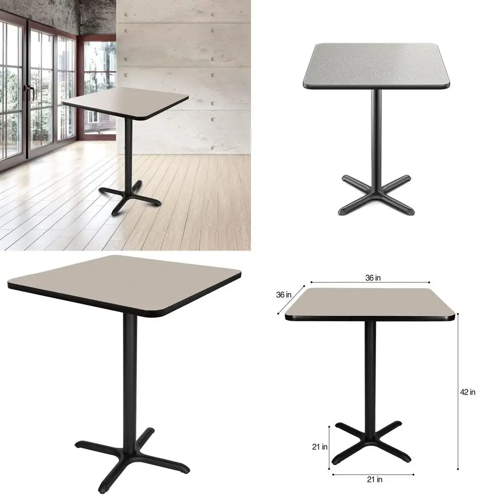 

OECT33636XBGY Премиум-стол для ресторанов и зон отдыха коммерческого класса (квадратный, 36 дюймов по бокам, 42 дюйма по высоте, X-образная основа, черный)