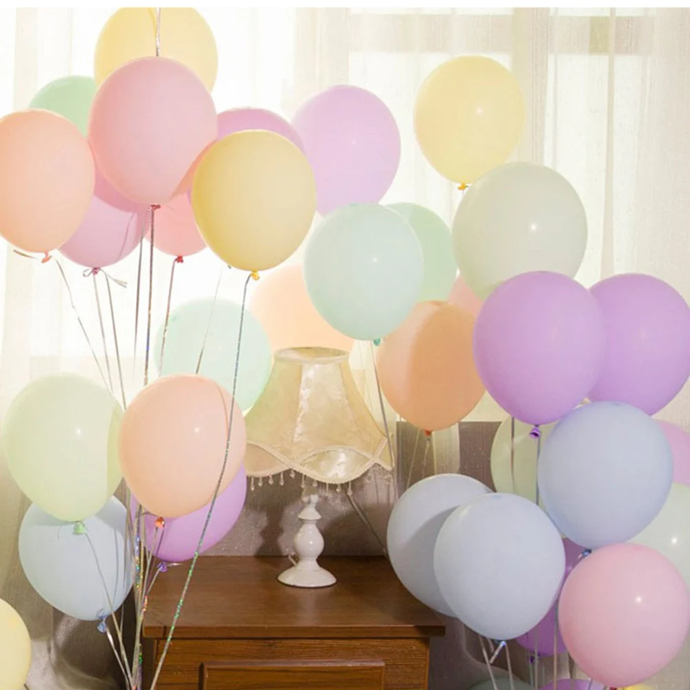 30/50Pcs Birthday Balloons Pastel Pink White Balloons Wedding Party Birthday Baby Shower Decoration 5/12/10Inch Latex Balloons