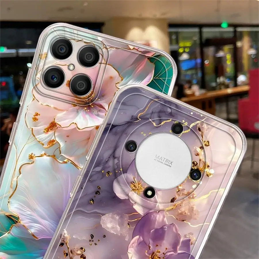 เคสโทรศัพท์แบบนิ่มสำหรับ Honor X7b X9a 90 Lite X8 X8b X8a X9b ลายหินอ่อนที่น่าสนใจ