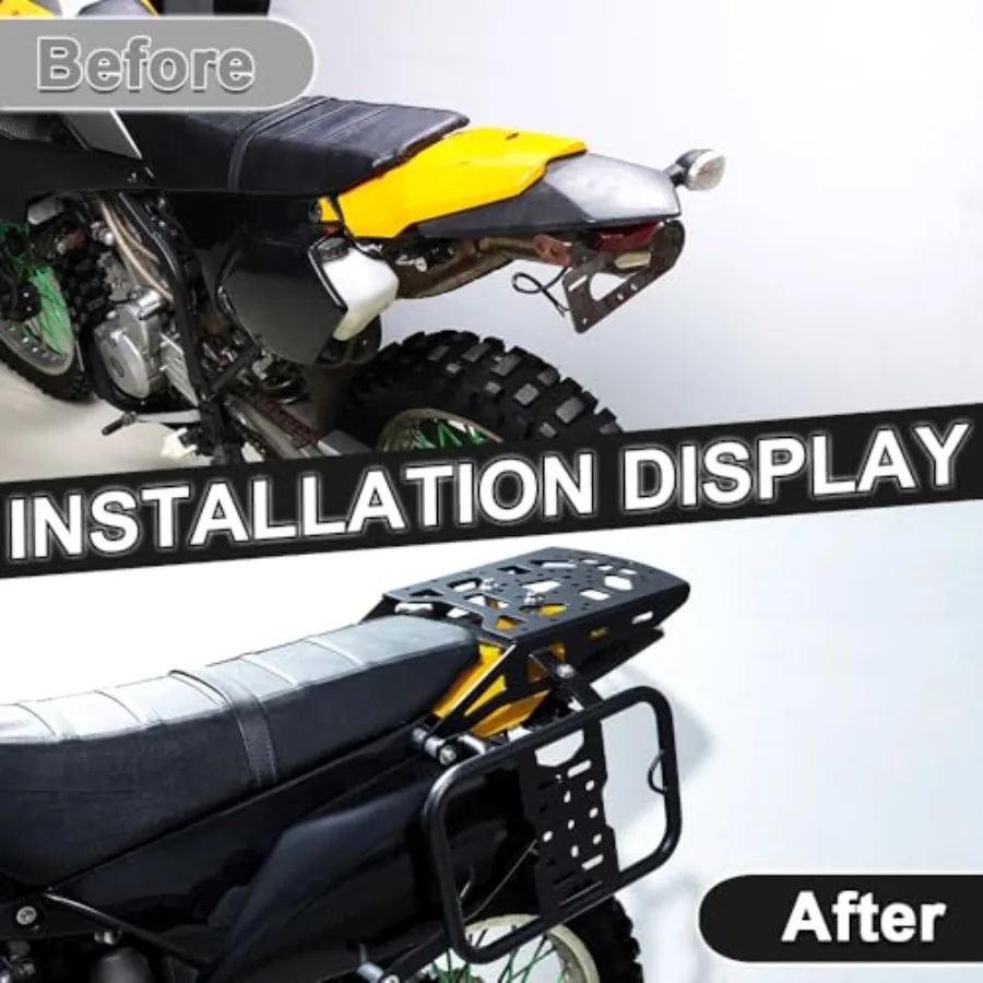 Porte-bagages et porte-bagages latéral pour moto, pour modèles KLX250 KLX250S KLX250SF KLX300 KLX300SM 20092023, alliage en aluminium Durable