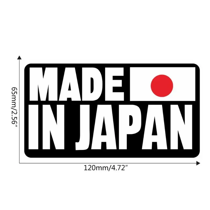 12Cm * 7Cm Universele Creatieve Cartoon Plezier Gemaakt In Japan Tekst Reflecterende Auto Sticker Sticker Voor Laptop Truck Motorfietsen