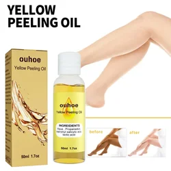 Yellow peeling oil exfoliating elbow knee Deep cleaning Bleaching fade Dark spots melanin brighten skin whiten Remove Dead skin