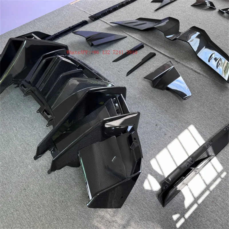 Front Lip Rear Diffuser Side Skirt Spoiler High-quality Dry Carbon Fiber Body Kit
