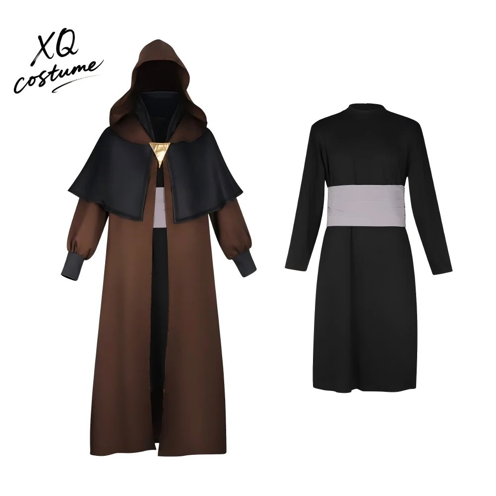 

Men Movie Sheev Palpatine Cosplay Halloween Costume New Movie Role Play Brown Cloak Cape Full Set for Party Carnival