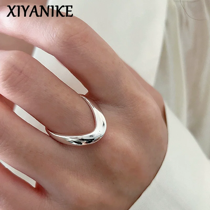 XIYANIKE Minimalist V Wave Design Open Rings For Women Vintage Fashion New Jewelry Gift Party Daily Wholesale anillos