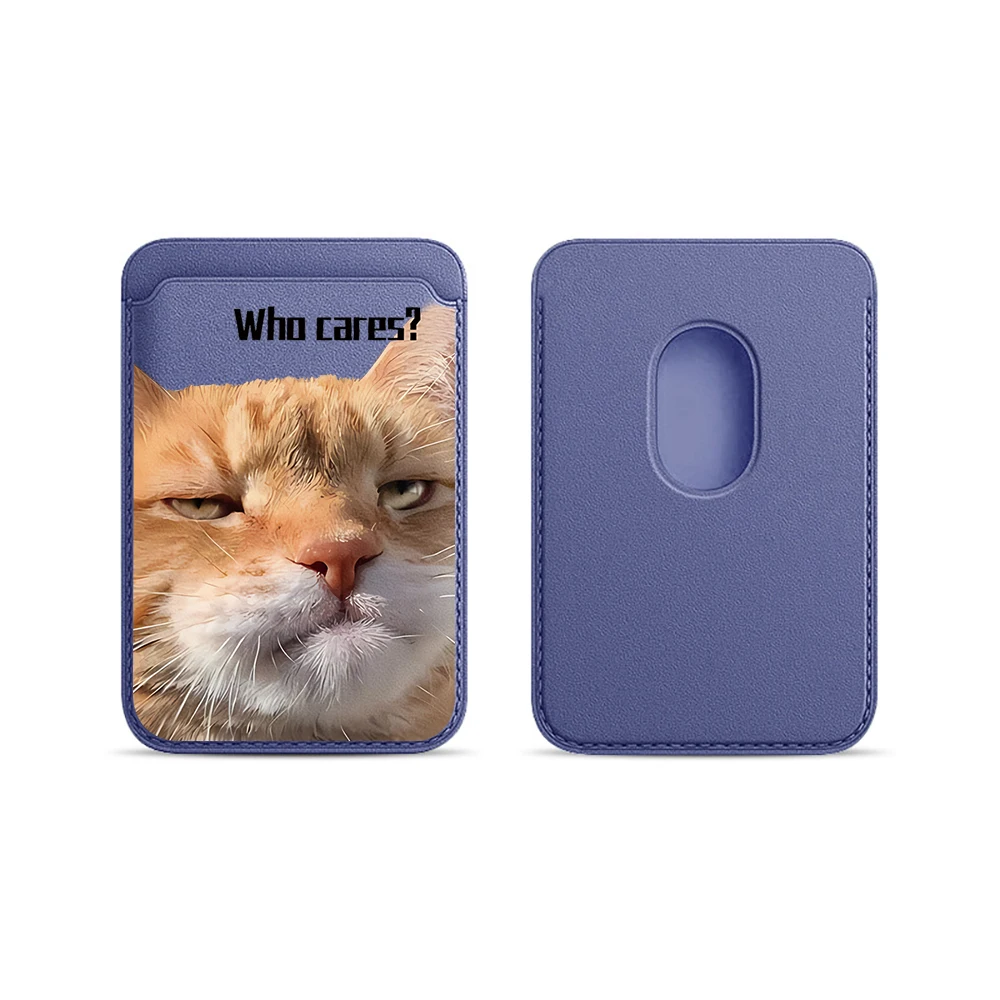 Kreatives Straßenkatzen-Leder-Kartenetui Handy-Kartenhalter für Magnetische Hülle Geeignet für alle iPhone Magsafe Karten-Handy-Rückentaschen – Detail 20