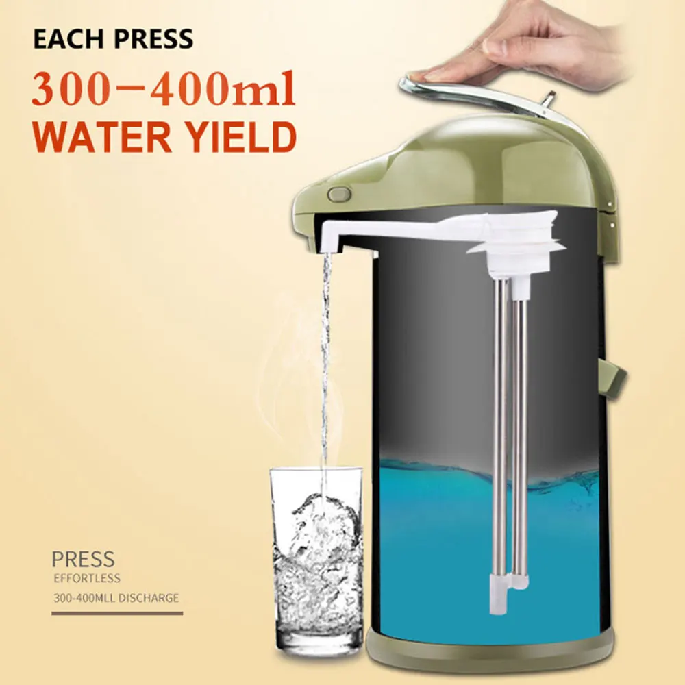 3L Áp Suất Không Khí Ấm Siêu Tốc Giữ Nhiệt Bình Sữa Hộ Gia Đình Sôi Nước Kính Lót Báo Chí Ấm Lớn-Công Suất Giữ Nhiệt