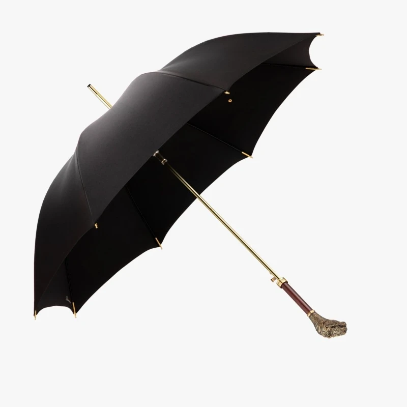 Long-handled umbrella Sunny men's business weather and rain dual-purpose straight bone automatic long-handled umbrella