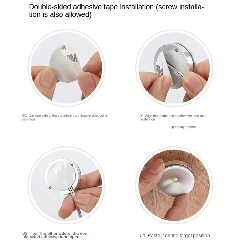 Small Spotlight Indoor 1w 8mm Simple night Lamp With 5V USB Switch Mini Ceiling Light Jewelry Collection Display Cabinet