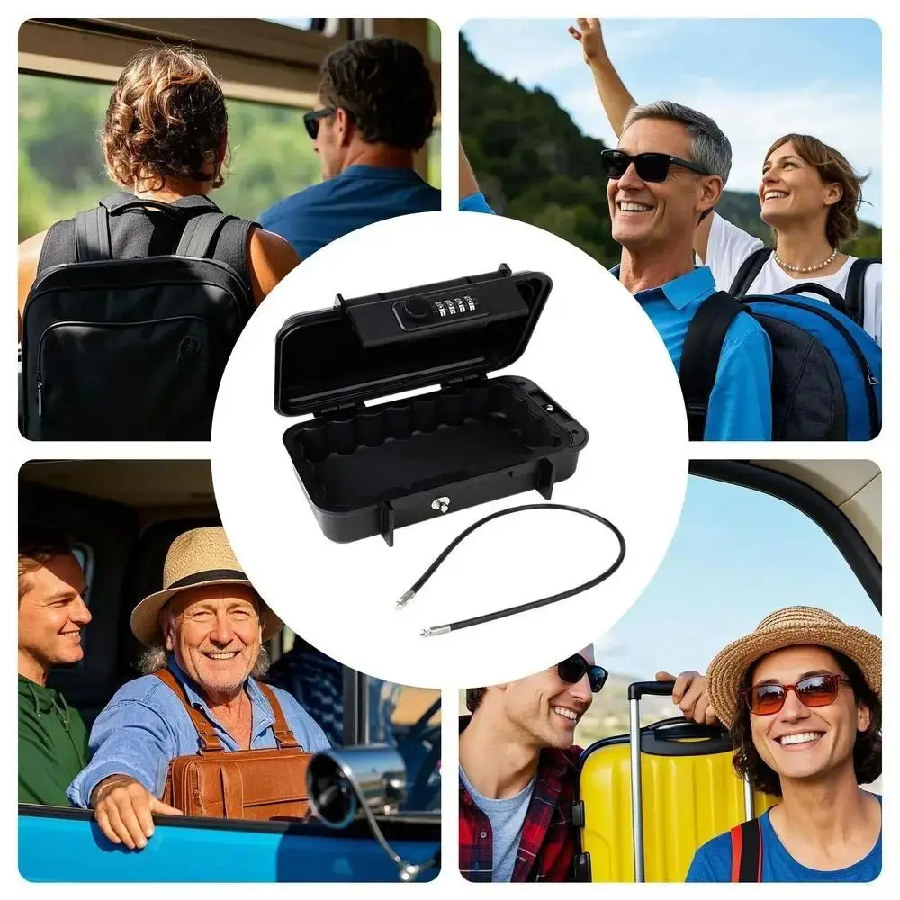 Serrure à combinaison coffre-fort Portable conception étanche antivol coffre-fort de voyage Anti-séchage Durable coffre-fort étanche utilisation en voyage