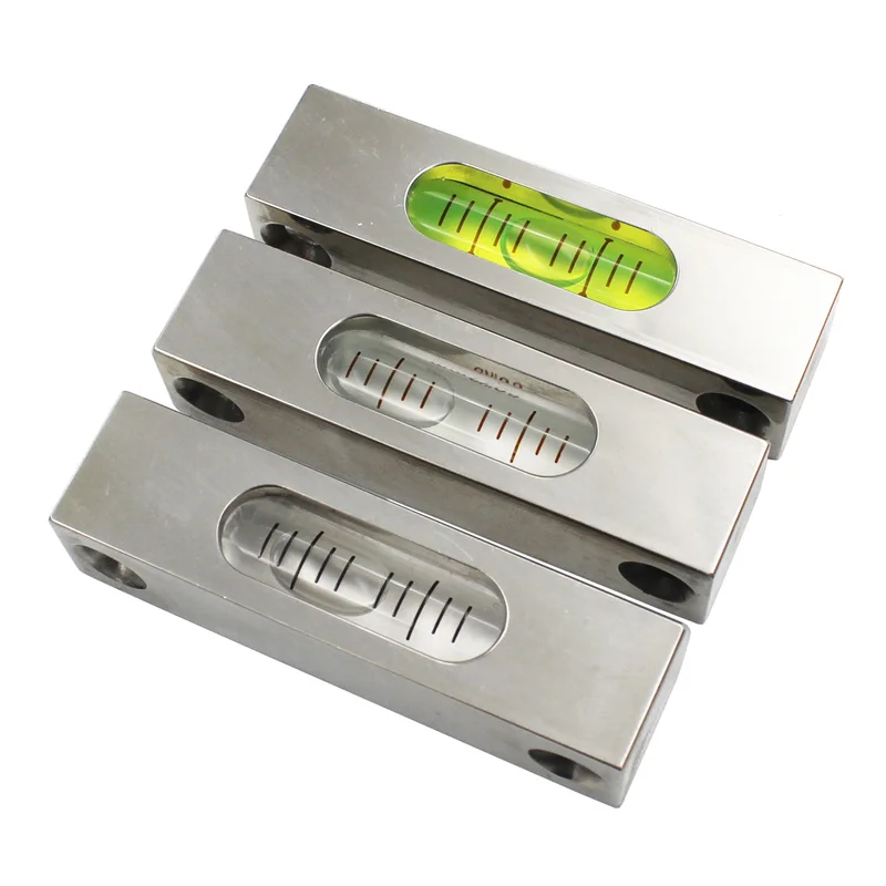 Strip Stainless Steel Shell Spirit Level Side-mounted Ampoules Mini Small Long High Precision