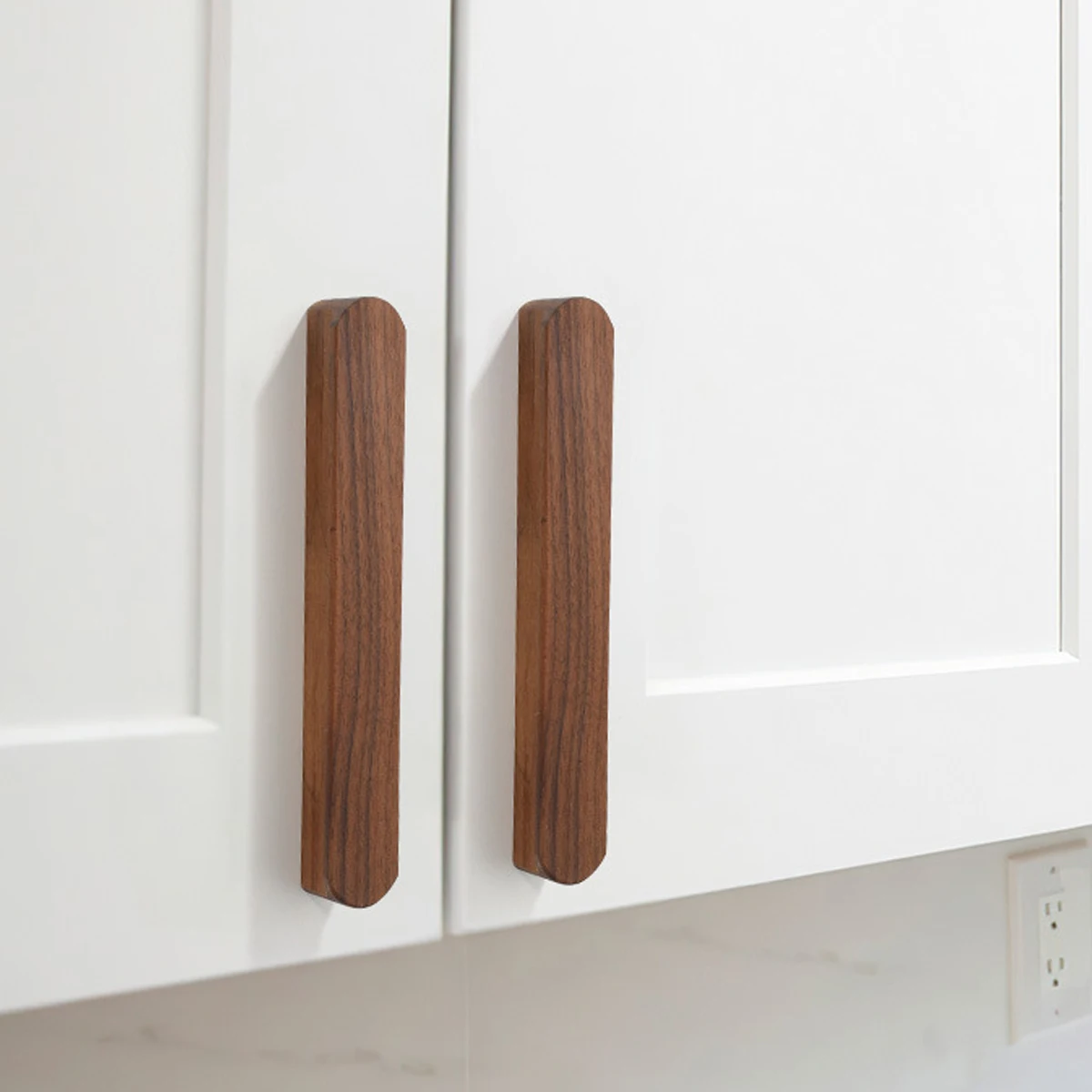 Nordic Natural Wooden Furniture Handle Cabinets Kitchen Pulls Handles Cabinets and Drawers Dresser Knobs Long Wardrobe Pull