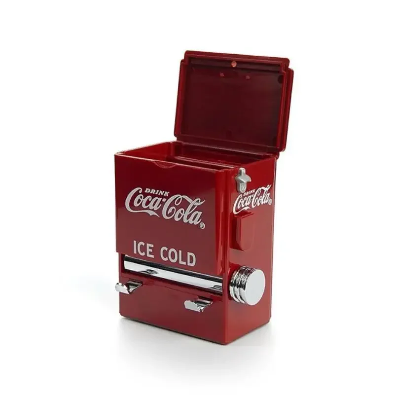 Personality Creative Retro-Cola Toothpick Box Vending Machine Style Pressing Toothpick Case Dispenser Plastic Holder Ornament