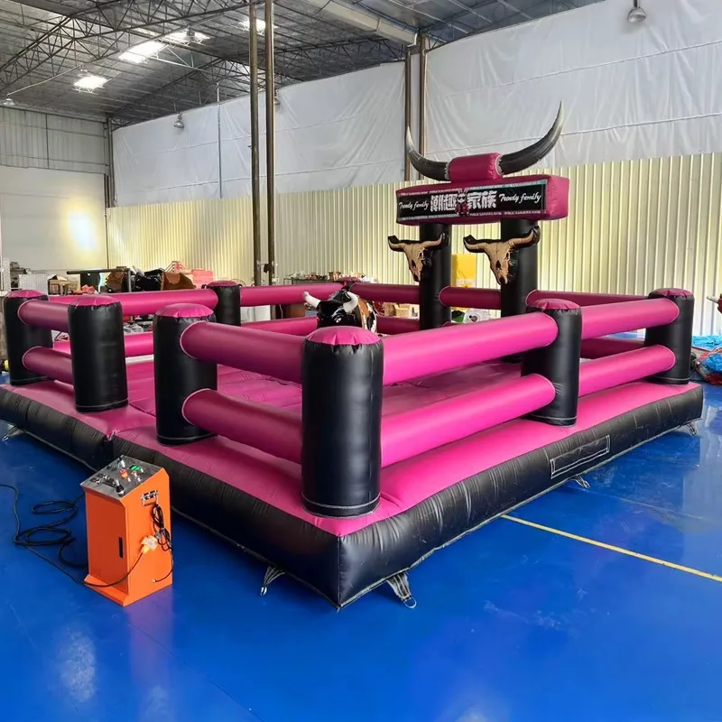 crazy game mechanical inflatable competitive mechanical bull riding machine