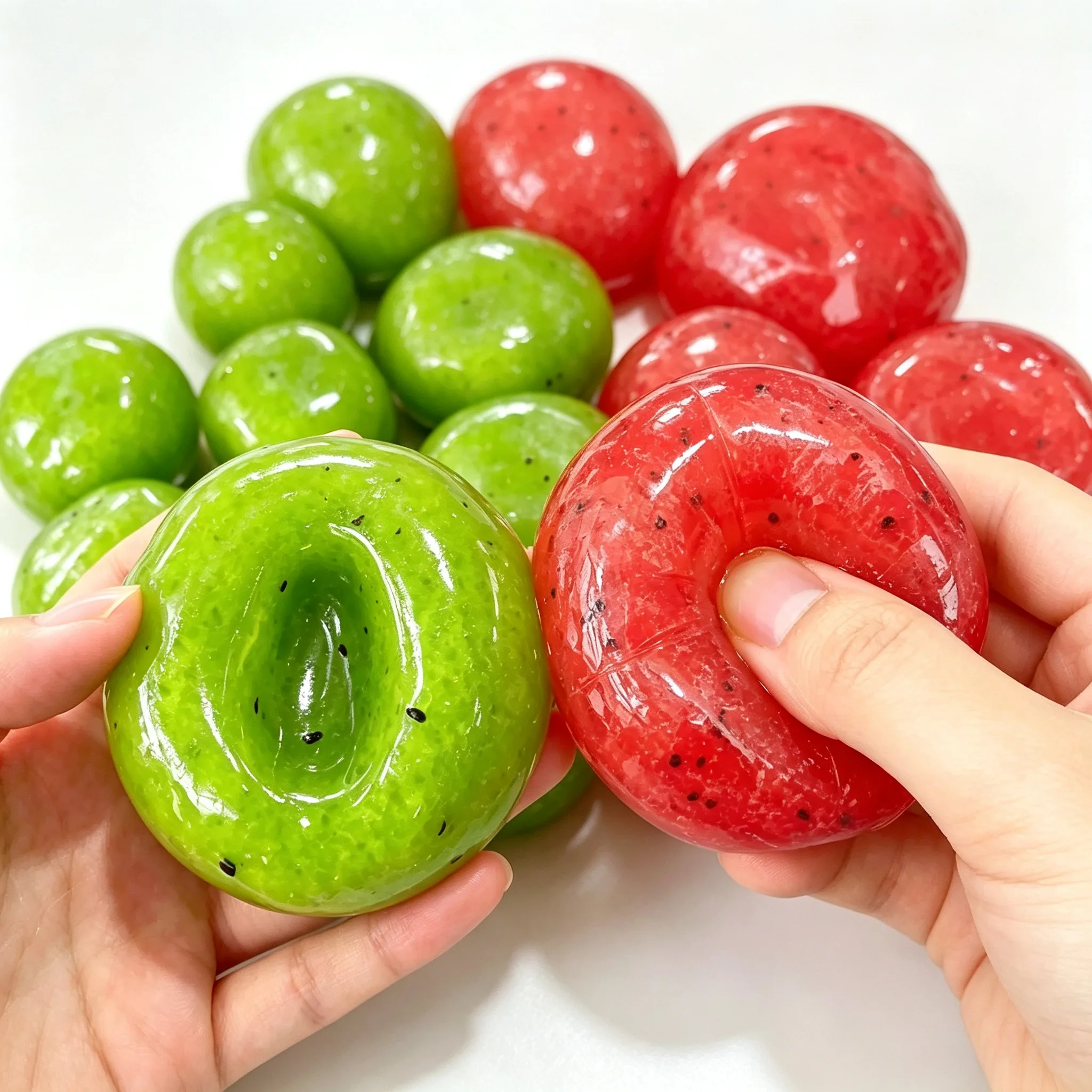 Hot Sale Kiwi Slush Squishy Toy Moldable No Rebound Crunchy Stress Relief Squeezy Ball Realistic Fruit Gifts for Adults Teens