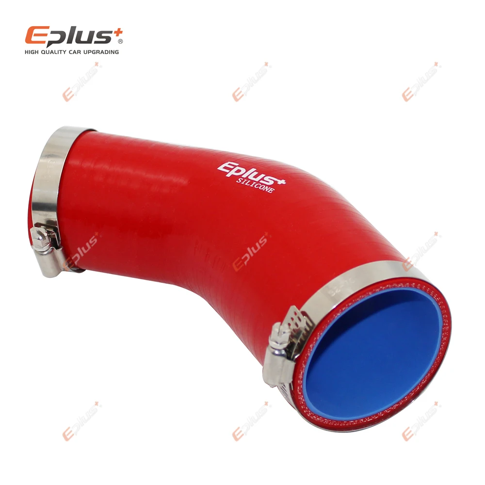 EPLUS Tubo flessibile universale in silicone 45 gradi connettore da grande a piccolo Intercooler per auto Accoppiatore per tubo di aspirazione turbo Rosso Multi dimensioni