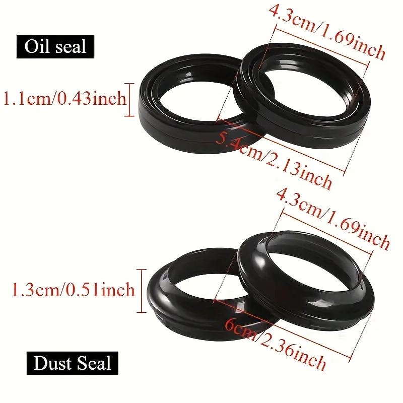 Motorcycle Front Shock Absorber Dust Cover Seal 43x54mm for Yamaha, for SUZUKI, Ducati, for BMW, Kawasaki, Aprilia, for HONDA